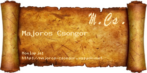 Majoros Csongor névjegykártya